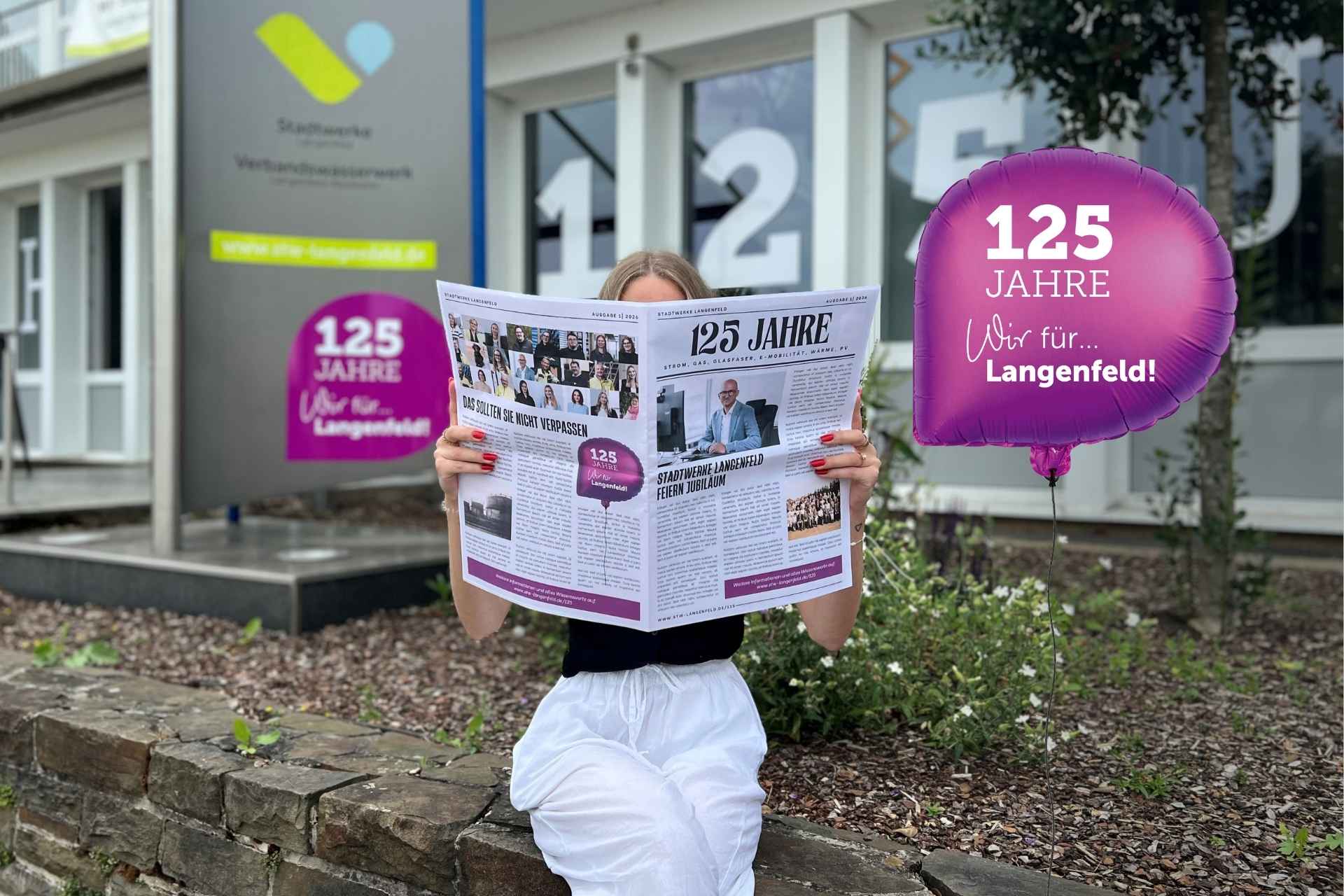 Pressefoto Jubilaeumsankuendigung2 | 125 Jahre Stadtwerke Langenfeld: Das Jubiläum wird sichtbar